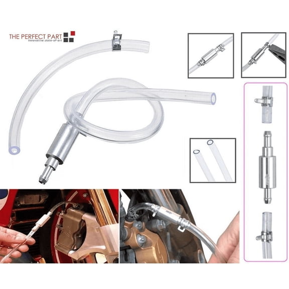 Car Motorcycle Clutch Brake Bleeder Hose One Way Valve Tube Bleeding Tool Set US
