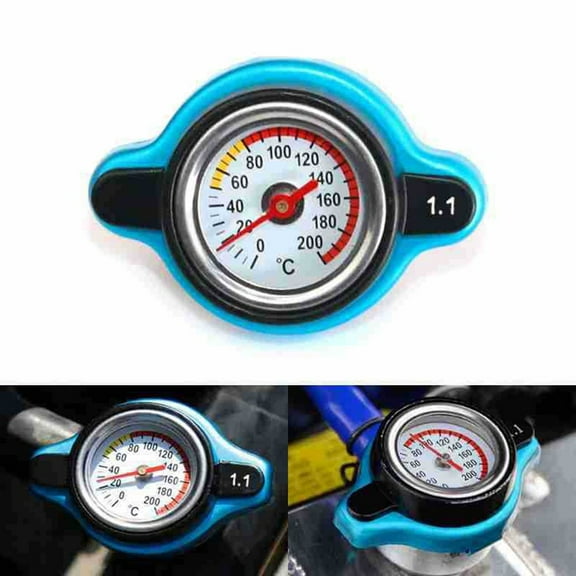 Car Motorcycle Heat Radiator Cap Water Tank Cap Water Temperature Gauge