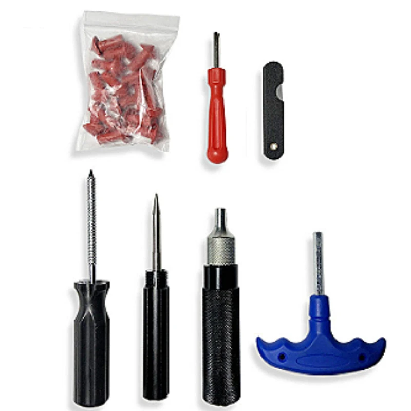 Car Motorcycle Tire Repair Plugger Tools Set Tire Wheel Repair Kit ...