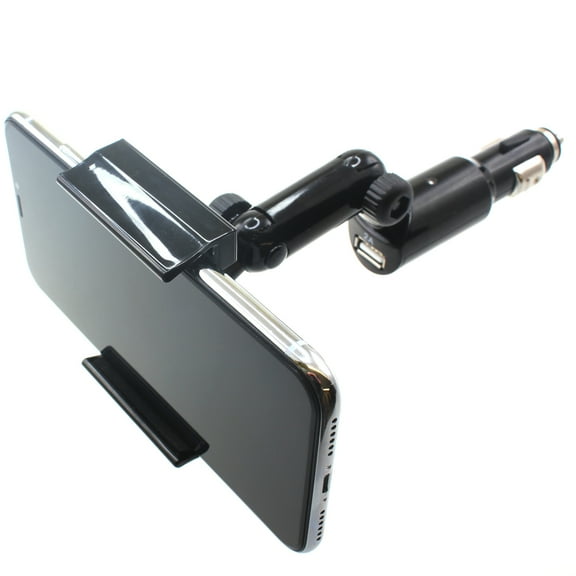 Car Mount Charger for iPhone SE (2020)/SE (2022) - Holder DC Socket USB Port Cradle Rotating Plug-in