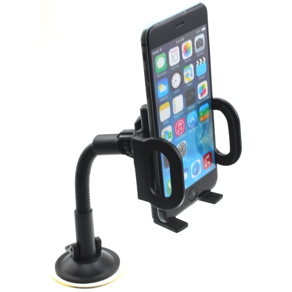 Car Mount Compatible With iPhone 11/12/13/14 Plus, Pro, Pro Max, Mini - Holder Windshield Cradle Swivel Dock