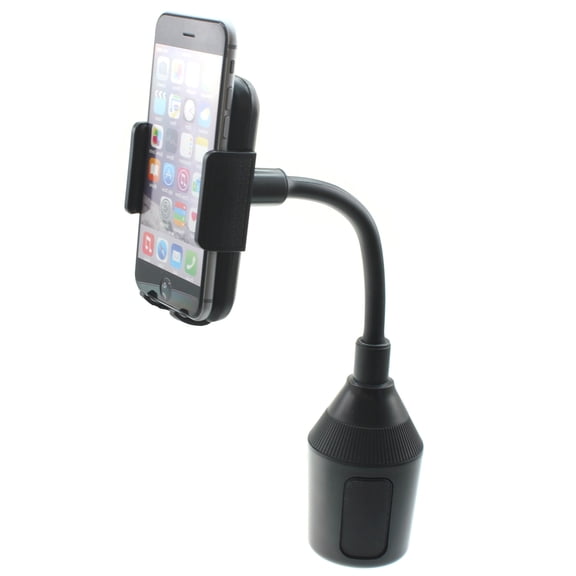 Car Mount Cup Holder for Samsung Galaxy S25/Edge/Plus/Ultra - Rotating Cradle Dock Gooseneck Stand