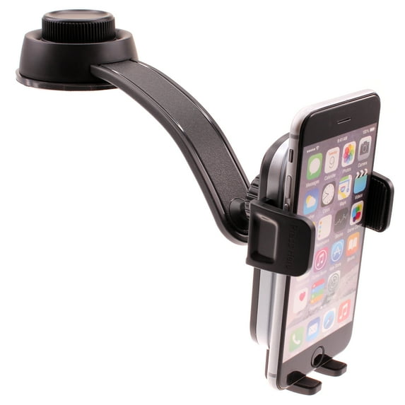 Car Mount Dash Phone Holder for iPhone SE (2020)/SE (2022) - Cradle Bendable Adjustable Aluminum Arm Swivel Dock Strong Grip