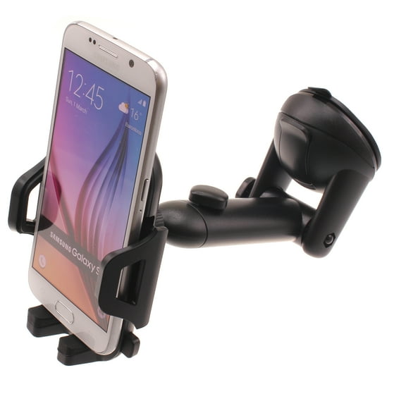 Car Mount Dash for Samsung Galaxy A06/A16 5G/A26 5G/A36 5G/A56 5G - Windshield Holder Telescopic Cradle Swivel Dock
