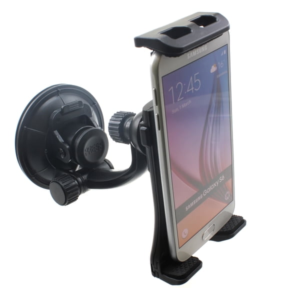 Car Mount Dash for Samsung Galaxy S23/FE/Plus/Ultra/S24/FE/Plus/Ultra - Windshield Holder Strong Grip Cradle Swivel Dock