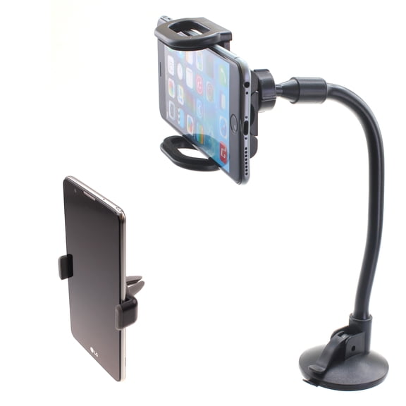 Car Mount Dash for Samsung Galaxy S25/Edge/Plus/Ultra - Windshield Air Vent Holder Cradle 2-in-1
