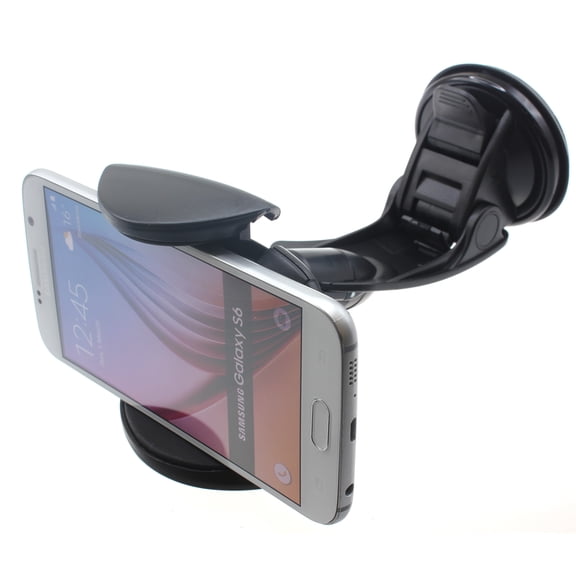 Car Mount Dash for Samsung Galaxy S25/Edge/Plus/Ultra - Windshield Holder Cradle Rotating Dock Suction