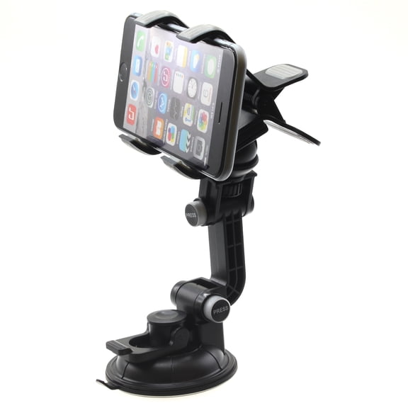 Car Mount Dash for Samsung Galaxy S25/Edge/Plus/Ultra - Windshield Holder Cradle Rotating Dock Suction