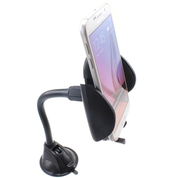 Car Mount Dash for Samsung Galaxy S25/Edge/Plus/Ultra - Windshield Holder Cradle Swivel Dock Suction