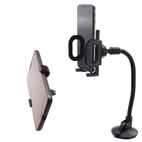 Car Mount Dash for iPhone 15/16/Plus/Pro/Pro Max/16e - Windshield Air Vent Holder Cradle 2-in-1