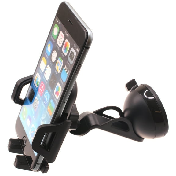 Car Mount Dash for iPhone SE (2020)/SE (2022) - Windshield Holder Cradle Swivel Dock Suction