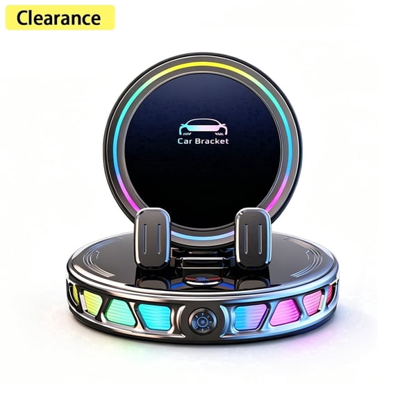 Elnone Smart Car Phone Mount with Wireless Charging, RGB Light, 360° Rotatable Holder