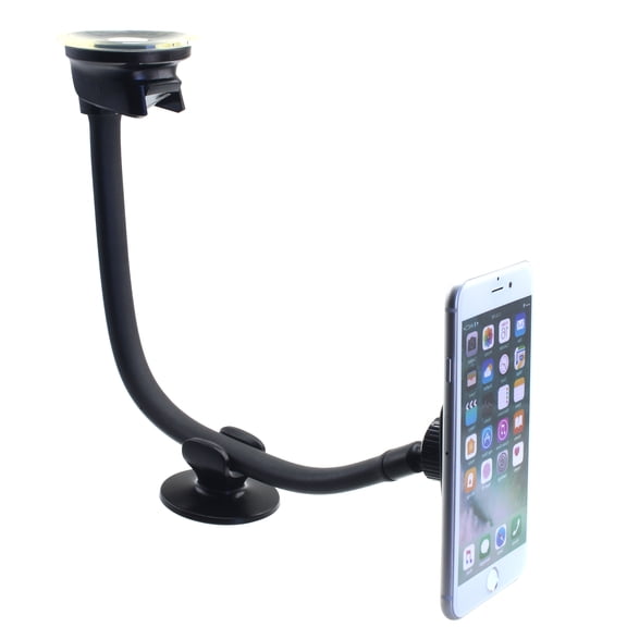 Car Mount Magnetic for Samsung Galaxy S25/Edge/Plus/Ultra - Holder Dash Windshield Strong Grip Long Gooseneck Strong Magnets