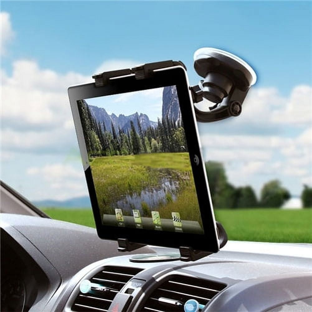 Car Mount Tablet Holder Windshield Swivel Cradle Compatible With
