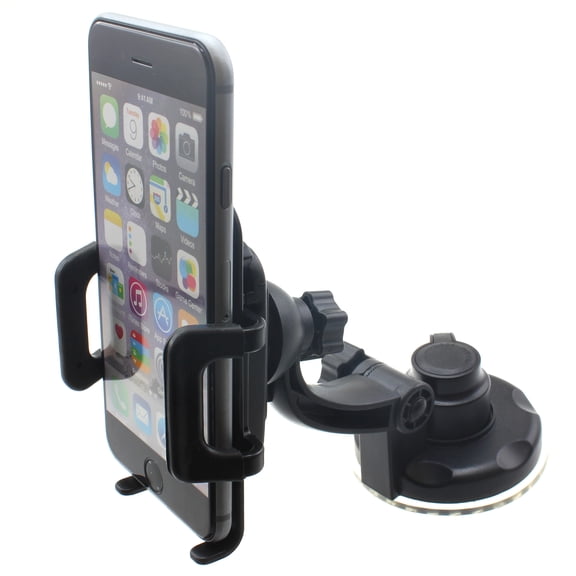 Car Mount Windshield for iPhone 15/16/Plus/Pro/Pro Max/16e - Holder Glass Cradle Rotating Dock Suction