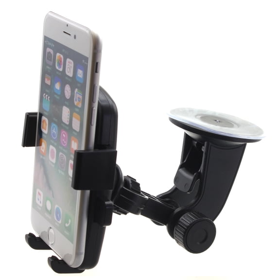 Car Mount Windshield for iPhone 15/16/Plus/Pro/Pro Max/16e - Holder Glass Cradle Swivel Dock Suction