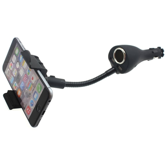 Car Mount for Nokia XR20/XR21 - Charger Holder DC Socket USB 2-Port Cradle Rotating for Nokia XR20/XR21