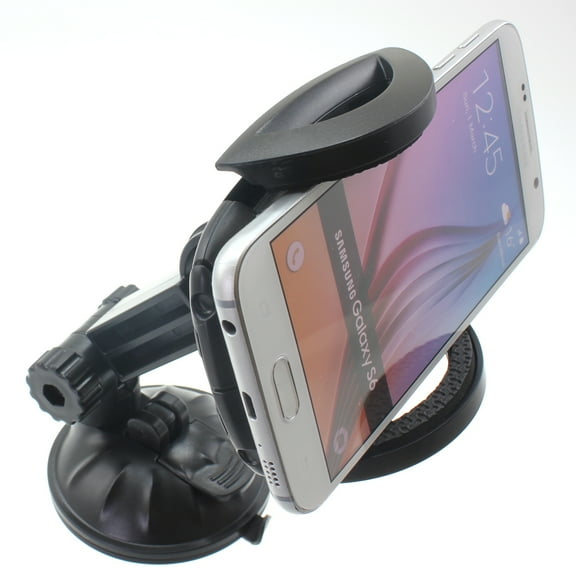 Car Mount for iPhone 14/Pro/Max/Plus - Dash Windshield Holder Cradle Swivel Dock