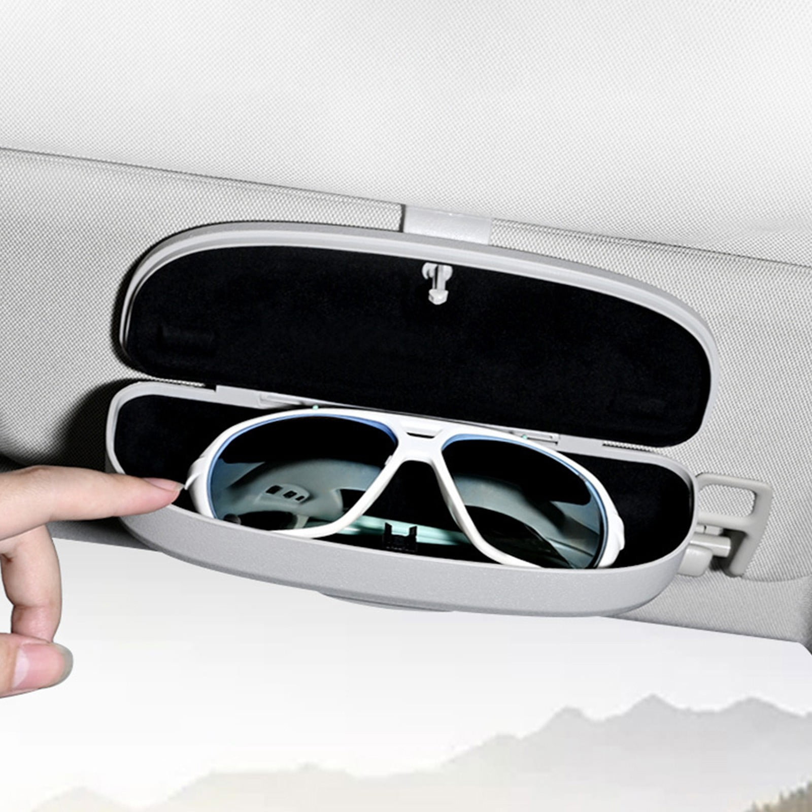 Car Mounted Glasses Box Sunglasses For Car Multifunctional Car Sunshade