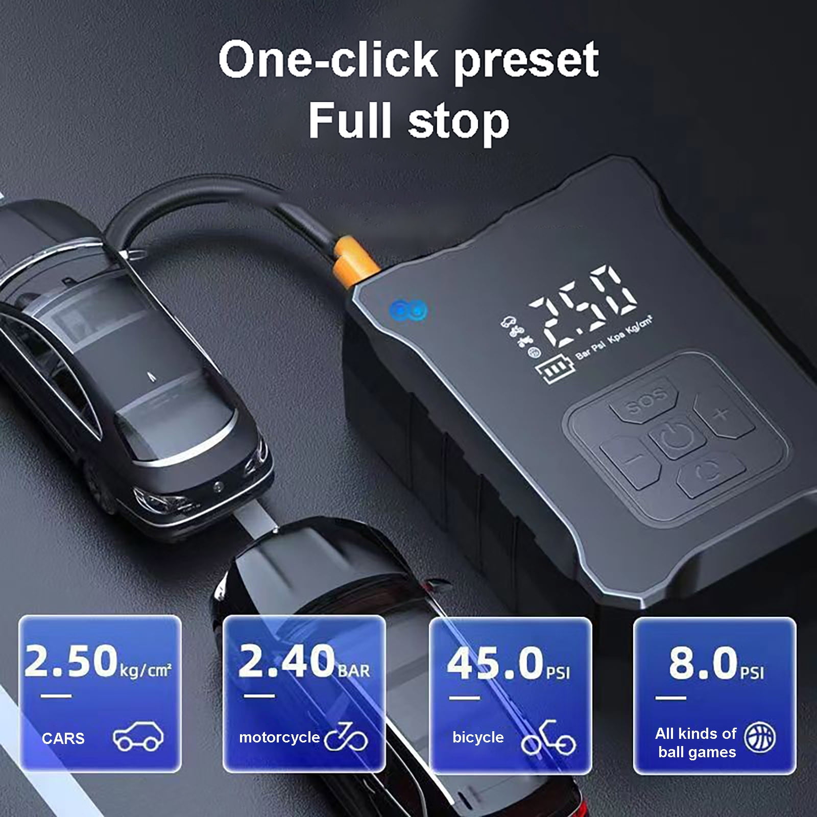 Car Mounted Portable Inflation High Power Tire Inflation With Multiple