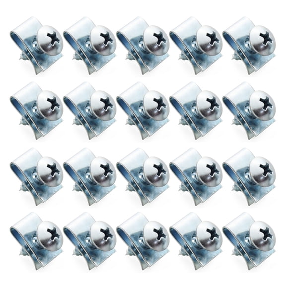Car Mounting Fastener Clips Metal U Nut Automobile Bumper- Guard Plate Clamp Retainer- Fastener Rivet Clips 20 Sets