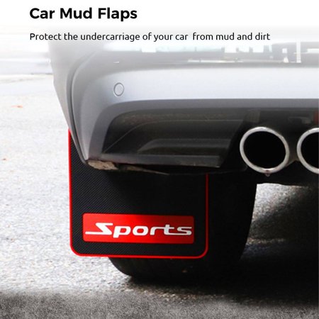 Car Mud Flaps Universal: 4PCS Rubber Splash Guard Mud Guard for Off-road Vehicles