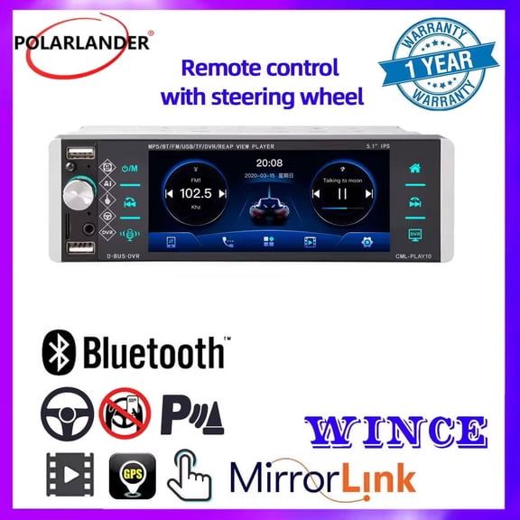 Car Multimedia Player 1Din Mp5 Player Touch Car Radio FM USB 5.1 Inches Mirrorlink Bluetooth Android anto for BMW Toyota