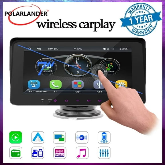 Car Multimedia Player Car MP5 Player Wireless Carplay Android Auto Airplay Touch Screen 7" Bluetooth Portable Monitor