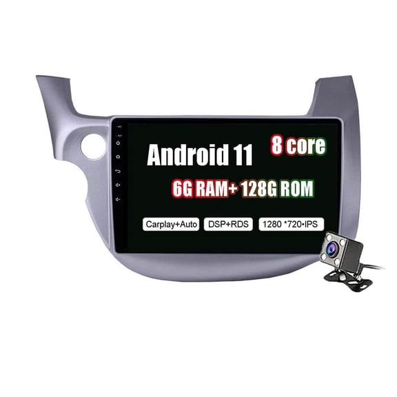 Car Multimedia Player Navigation GPS Bluetooth Android System IPS DSP 4G WiFi BT FM AM Carplay RDS DSP GPS Car Entertainment Radio for Honda Jazz Fit 2007-2014