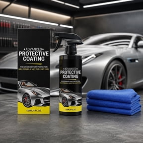 Car Nano Coating Kit 120ml, Paint Polish Protective Wax Set with Towel, Auto Shine Maintenance
