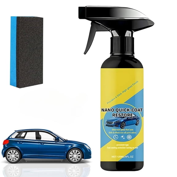 Car Nano Quick-Coat Restore Coating Spray, 3-in-1 Waterless Wash and Polish for High Gloss Paint Protection and Dust Resistance