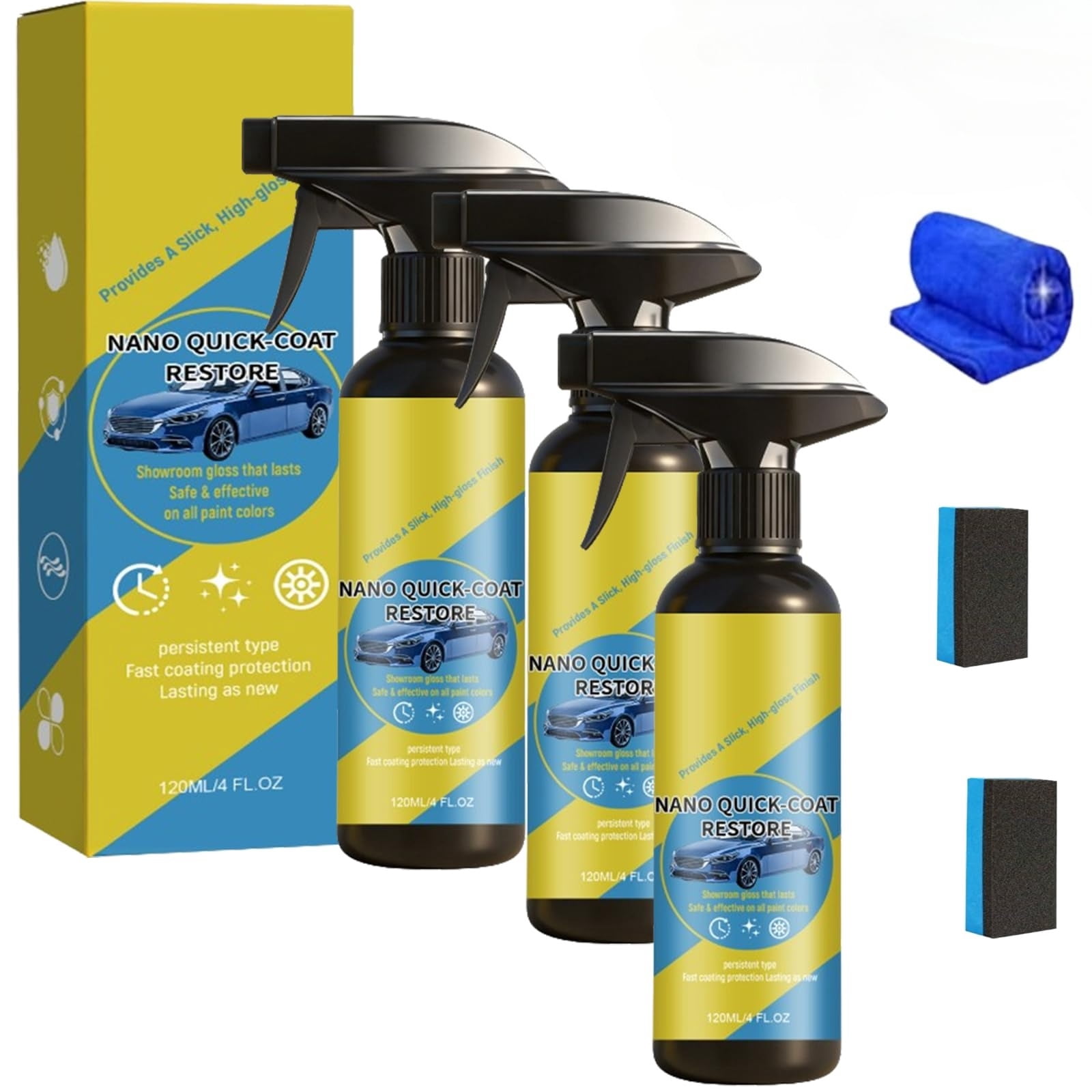 Car Nano Quick-Coat Restore-Coating Spray, Fast-acting, Dust Proof and ...