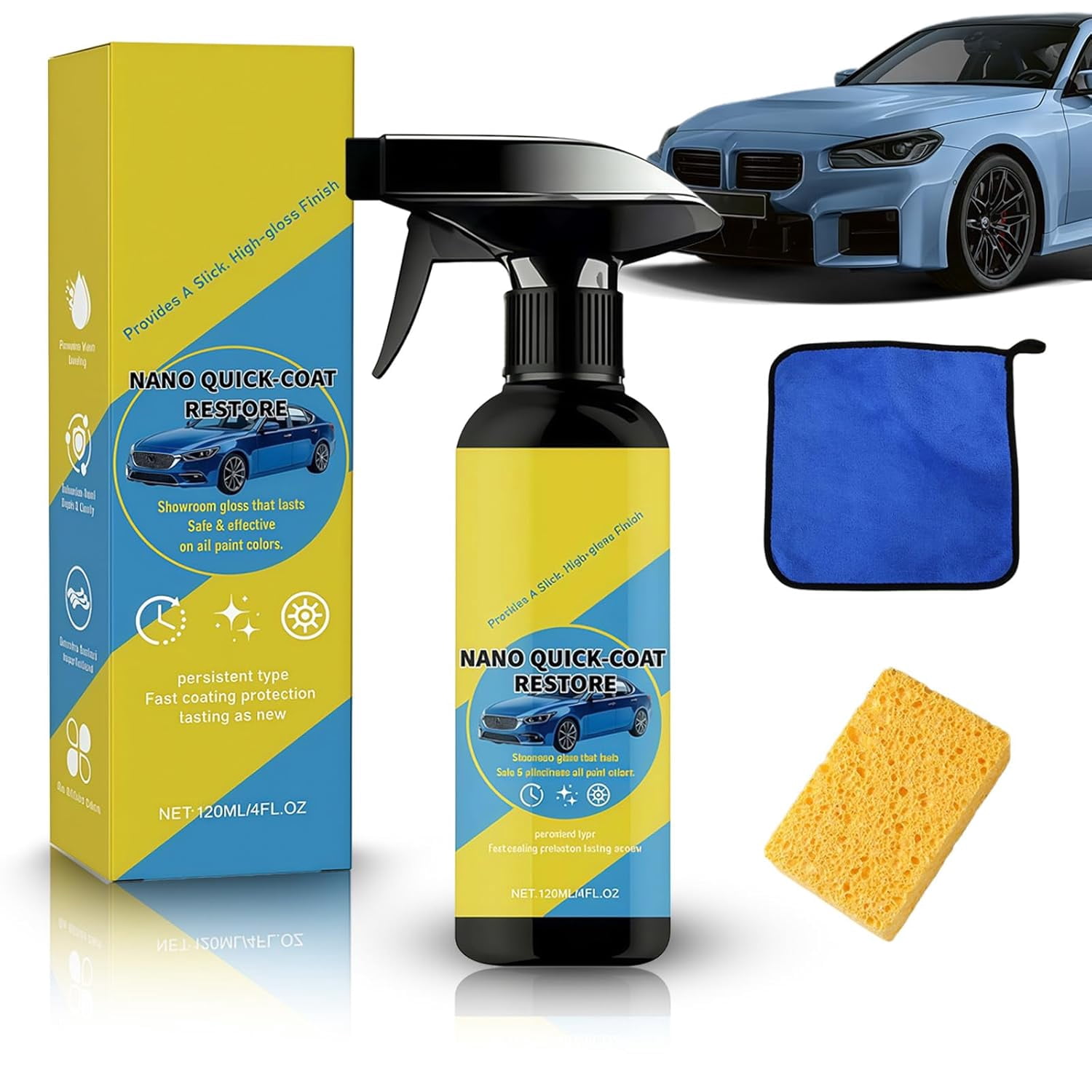 Car Nano Quick-Coat Restore-Coating Spray, Quick Restore Coating Spray ...