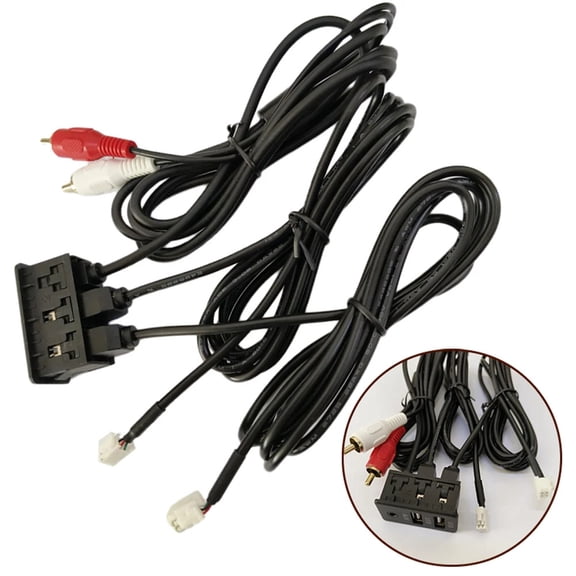 Car Navigation 4 Pin 6 Pin to Dual USB+RCA Audio Input AUX Port Panel Interface
