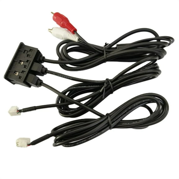 Car Navigation 4 Pin 6 Pin to Dual USB+RCA Audio Input AUX Port Panel Interface