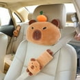 thumbnail image 1 of Car Neck Pillow Capybara Plush Shoulder Protection Cute Tissue box Kawaii Car Decoration Of Car Supplies lovely Plushie Toy Gift, 1 of 9