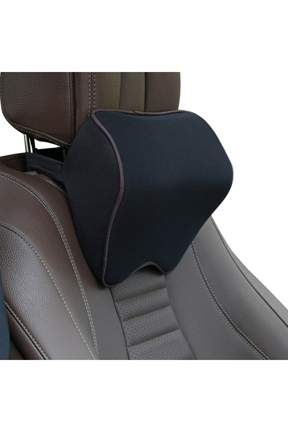 Car Neck Pillow for Driving, Car Headrest Neck Support Cushion for Neck Pain Relief with Adjustable Strap, Comfortable Ergonomic Design 100% Memory Foam,Breathable Leather Cover