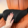 thumbnail image 1 of Car Neck Support Pillow, Ergonomic Headrest Cushion with Adjustable Buckle Straps, Breathable Vehicle Seat Pillow for Cars, SUVs, Trucks, Desk Chairs, Compact Storage, 10.63 x 6.30 in, Black, 1 Pack, 1 of 7