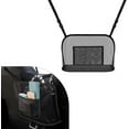 thumbnail image 1 of Car Net Pocket Handbag Holder, Car Seat Seam Organizer, Driver Storage Netting Pouch for Handbag Purse, Stowage Mesh Bag in the Center of the Driver Seat, Car Interior Accessories (Black), 1 of 5