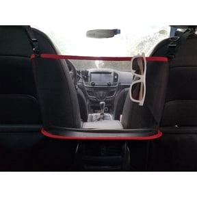 Car Net Pocket for Purses & Bags - Front Seat Mesh Organizer, Driver Storage Netting Pouch, Handbag Holder Attaches to Headrest(Red)