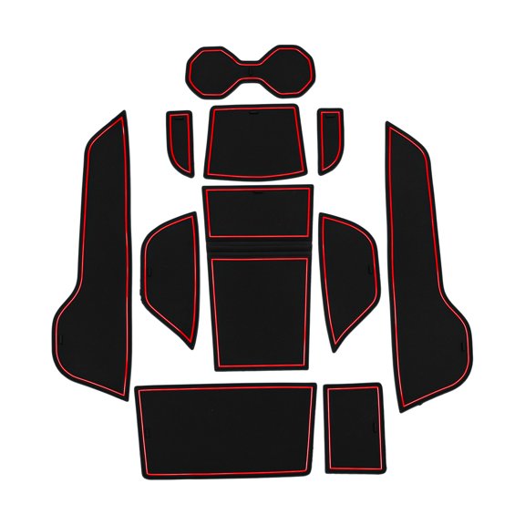 Car Non-Slip Mat for MG for MG 4 (EH32) EV 2022-2024 Door Groove Gate Pad Non-Slip Door Cup Arm Box Storage Mat Pad Red 11 Pcs