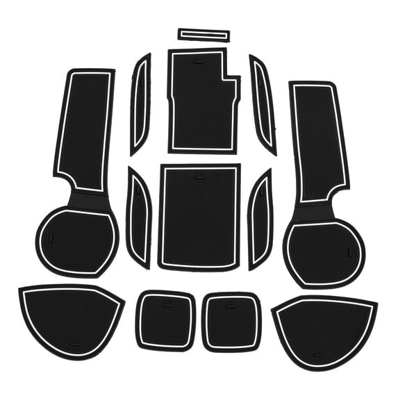 Car Non-Slip Mat for Suzuki SX4 S-Cross 2014-2018 Door Groove Gate Pad Non-Slip PVC Door Cup Arm Box Storage Mat Pad White 13 Pcs