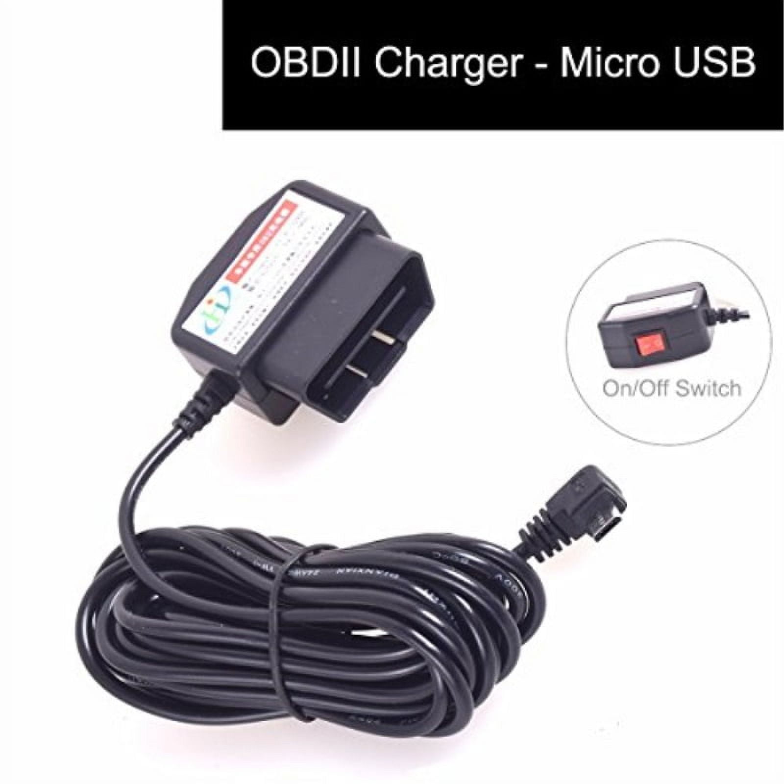 XMSJSIY OBD/OBD2 to Micro USB Power Cable for Dash Camera OBDII Power Cable  Adapter Charging Wire 12V-40V to 5V/3A Surveillance/Acc Mode with Switch  Button-3.5M/11.5FT - Yahoo Shopping