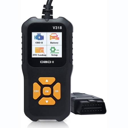 Car OBD2 Scanner Car Engine Fault Code Clear, O2 Sensor Test, Live Data Professional Mechanic Full OBDII Functions Diagnostic Code Reader Scan Tool for All OBD II Protocol Cars