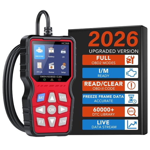 OBD2 Scanner Diagnostic Tool, Check Engine Code Reader & Car Scanner, Mode 6 Mode 8 & I/M Readiness for Smog Check, Battery Test & EPB/SAS Reset, Auto Diagnostic Scan Tool for All OBDII Cars 1996 