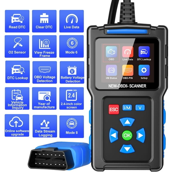 Car OBD2 Scanner Diagnostic Tool, Comprehensive Car Code Reader for All Cars, Engine Fault Scanner CAN Diagnostic Scan Tool for All Vehicles after 1996