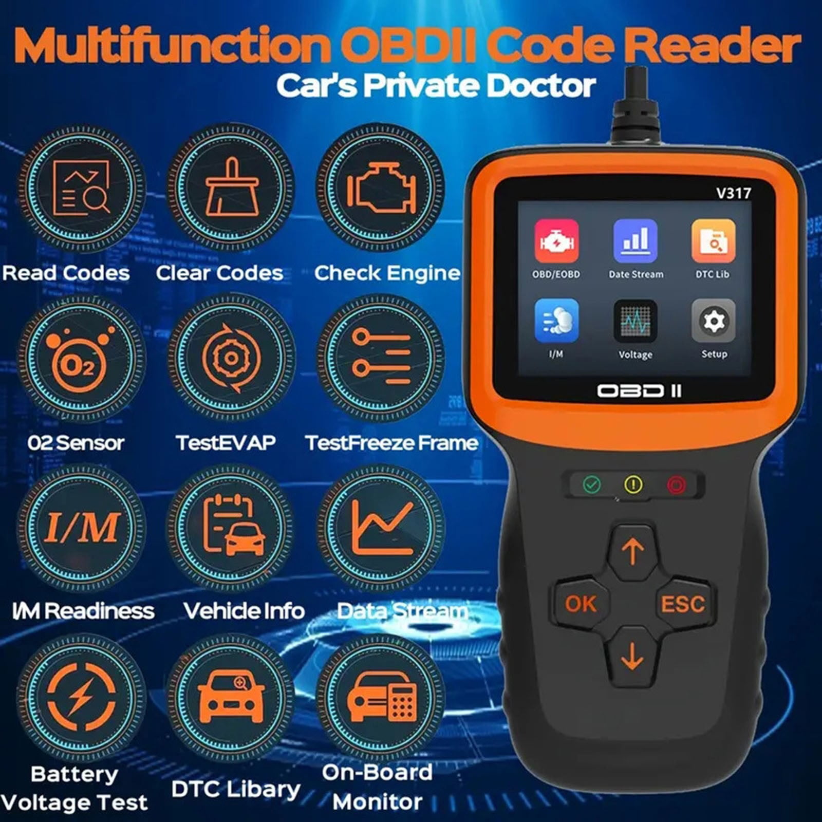 Car Obd2 Scanner Usb Car Check Engine Code Reader Car Scanner tooth Car