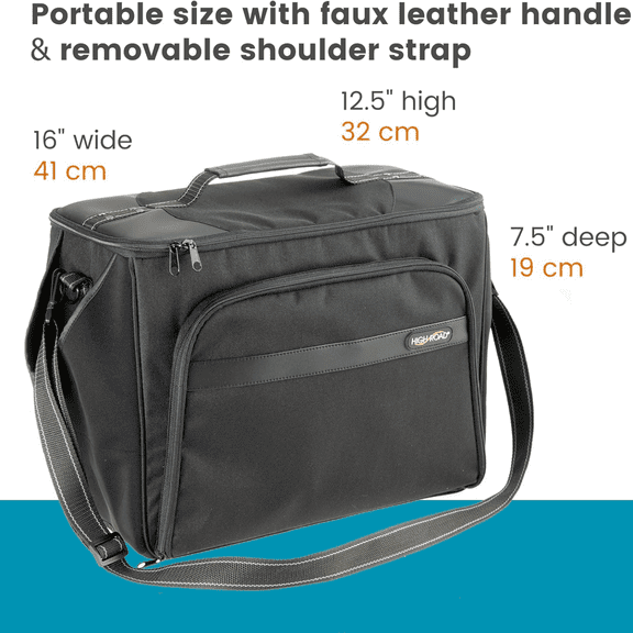 Car Office Organizer - Front Seat Organizer with Desk Supplies Compartment, Laptop Sleeve, 2 Bottle Holders, Storage Cover and Padded Shoulder Strap for Cars, Trucks and Patrol Vehicles