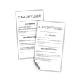 Car Oil Diffuser Vent Warning Labels and Instruction Stickers 250 per ...