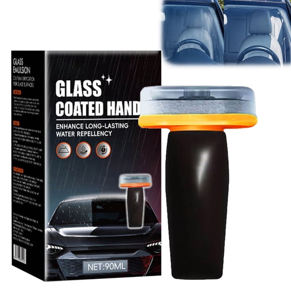 Car Oil Film Cleaner, 2026 New Automotive Oil Film Cleaning Brush, Multifunctional Windshield Cleaner for Automotive Use, Durable Glass Cleaning Tool for Driving, Portable Glasses Clarity Enhancer